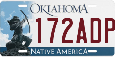 OK license plate 172ADP