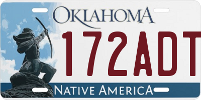 OK license plate 172ADT