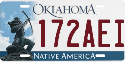 OK license plate 172AEI