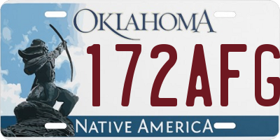 OK license plate 172AFG