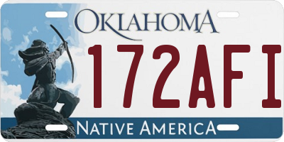 OK license plate 172AFI