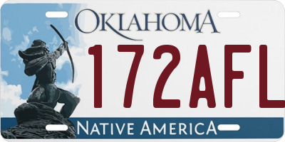 OK license plate 172AFL