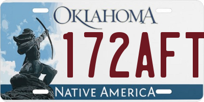 OK license plate 172AFT