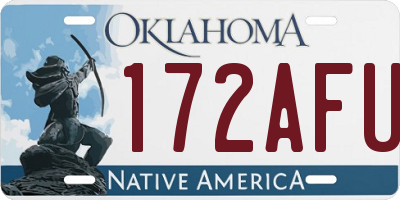 OK license plate 172AFU