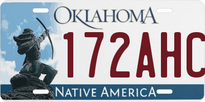 OK license plate 172AHC