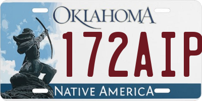 OK license plate 172AIP