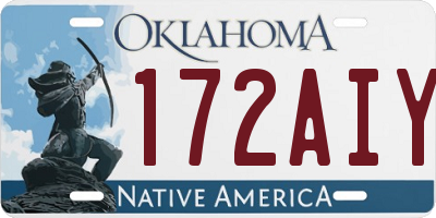 OK license plate 172AIY