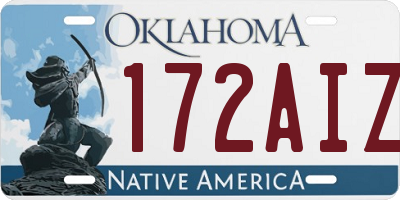OK license plate 172AIZ
