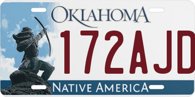 OK license plate 172AJD