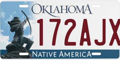 OK license plate 172AJX