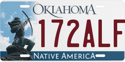 OK license plate 172ALF