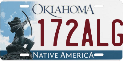 OK license plate 172ALG