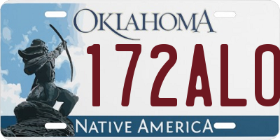 OK license plate 172ALO