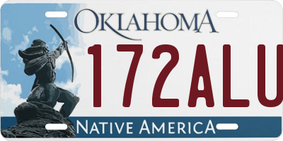 OK license plate 172ALU