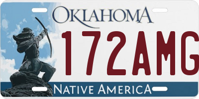 OK license plate 172AMG