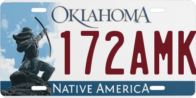 OK license plate 172AMK