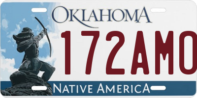 OK license plate 172AMO