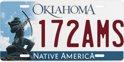 OK license plate 172AMS