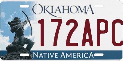 OK license plate 172APC