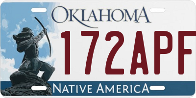 OK license plate 172APF