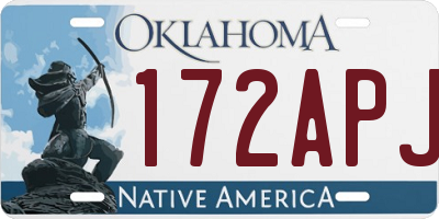 OK license plate 172APJ