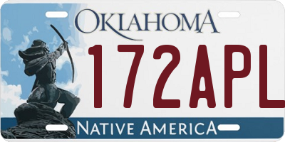 OK license plate 172APL