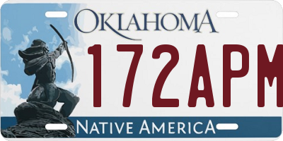 OK license plate 172APM