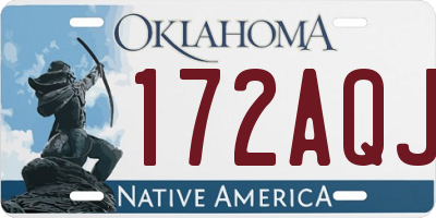 OK license plate 172AQJ