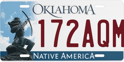 OK license plate 172AQM