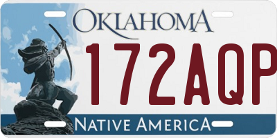 OK license plate 172AQP