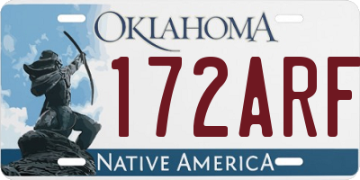 OK license plate 172ARF