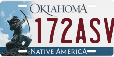 OK license plate 172ASV