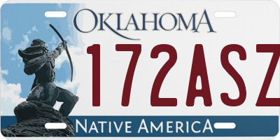 OK license plate 172ASZ