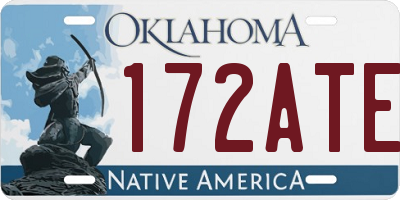 OK license plate 172ATE
