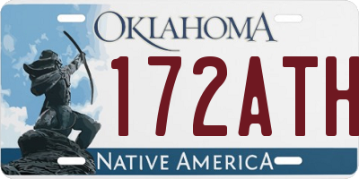 OK license plate 172ATH