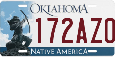OK license plate 172AZO