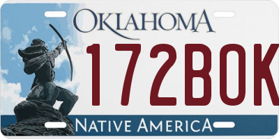 OK license plate 172BOK