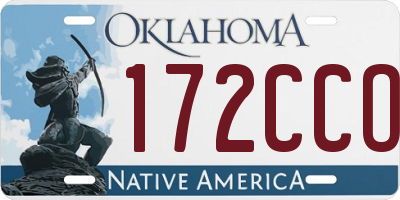 OK license plate 172CCO