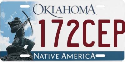 OK license plate 172CEP