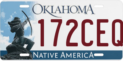 OK license plate 172CEQ