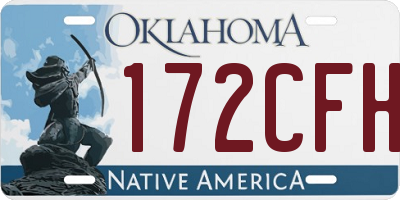 OK license plate 172CFH