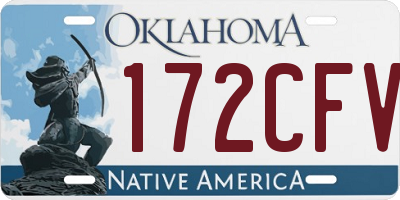 OK license plate 172CFV
