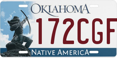 OK license plate 172CGF