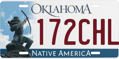 OK license plate 172CHL