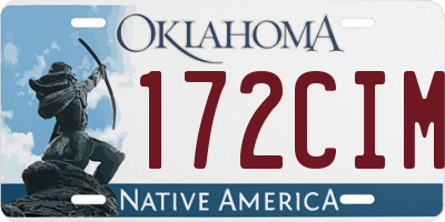 OK license plate 172CIM