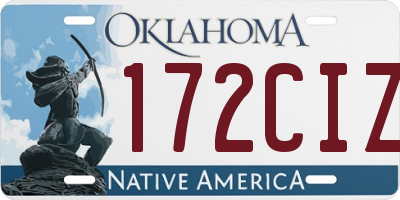 OK license plate 172CIZ
