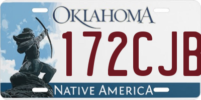 OK license plate 172CJB