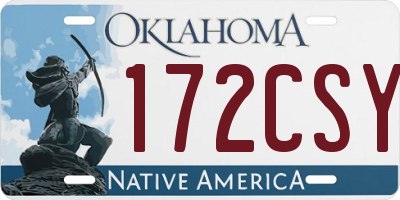 OK license plate 172CSY