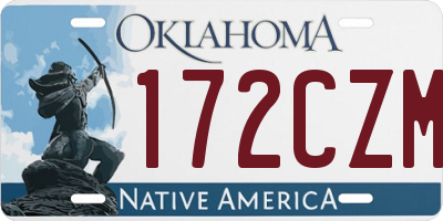 OK license plate 172CZM