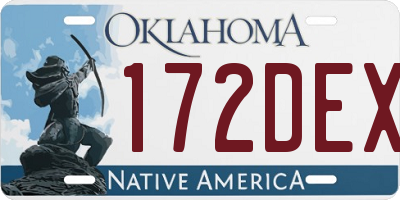 OK license plate 172DEX